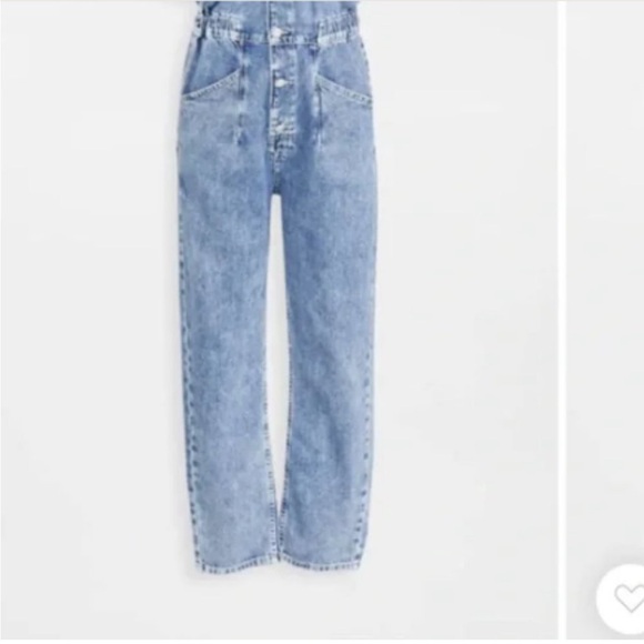 FREE PEOPLE Marci Demin Blue Jumpsuit-NWT - Picture 4 of 7